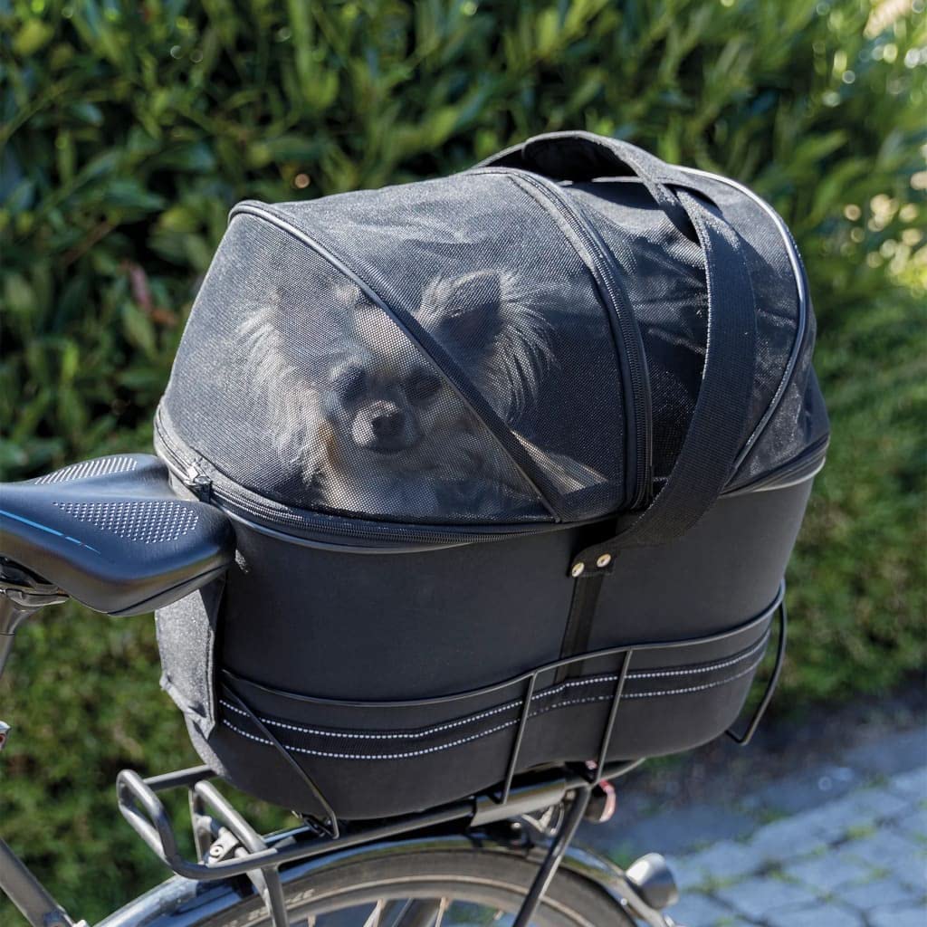 Hundefahrradkorb für schmale Gepäckträger - Artikelnr. 13111 von Trixie-mit Hund