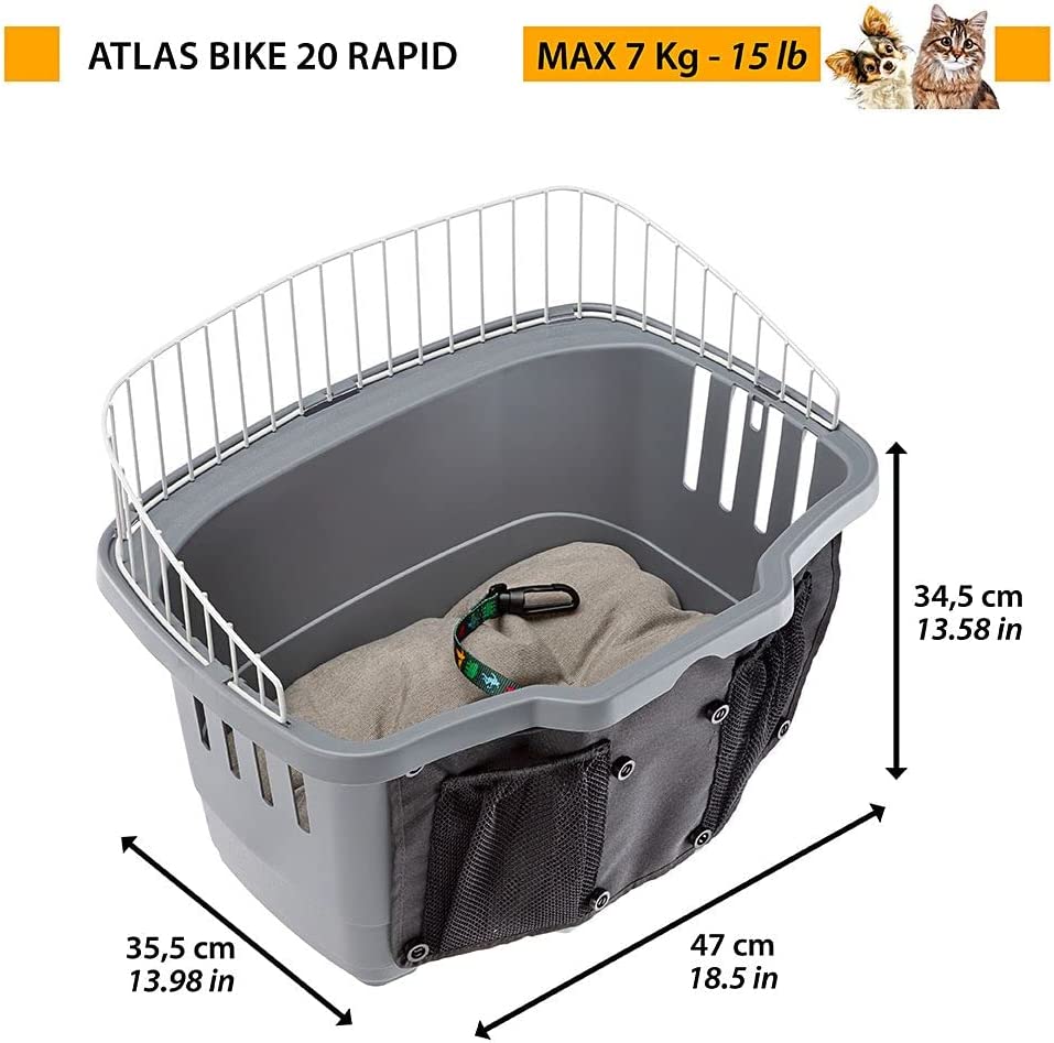 Hundefahrradkorb - Atlas Bike 20 Rapid von Ferplast-Maße
