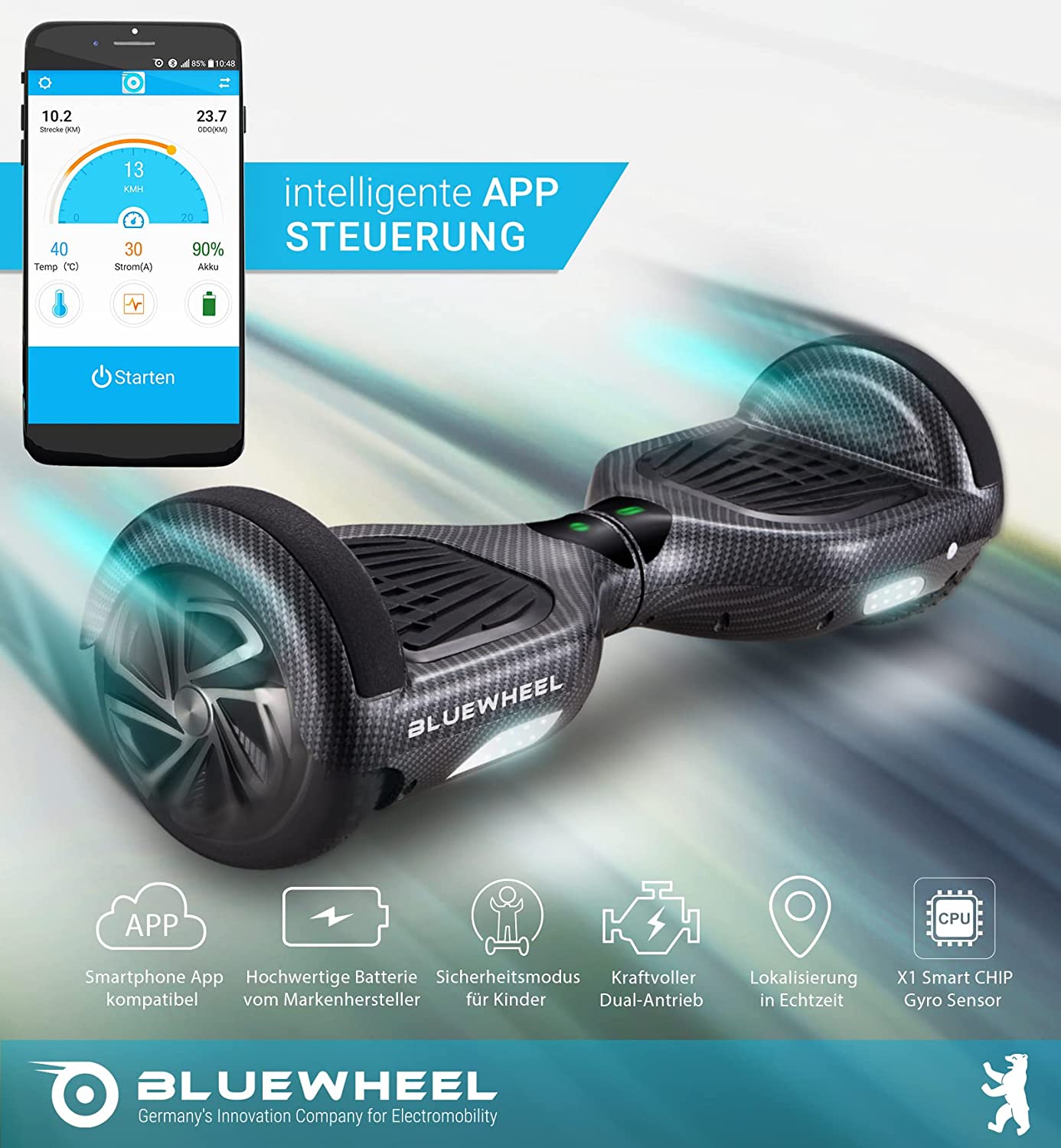 Hoverboard  HX310s von Bluewheel - App