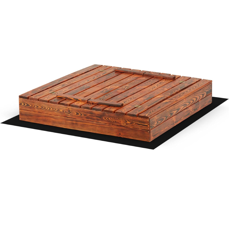 Holz-Sandkasten mit Abdeckung "Premium" von Noel