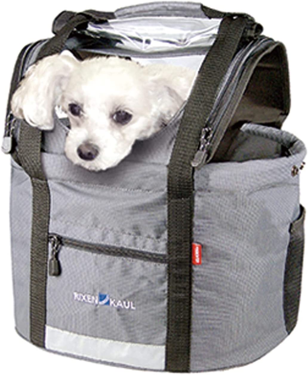 Hundefahrradtasche - Doggy Shopper mit Wetterschutz von KLICKfix-mit Hund