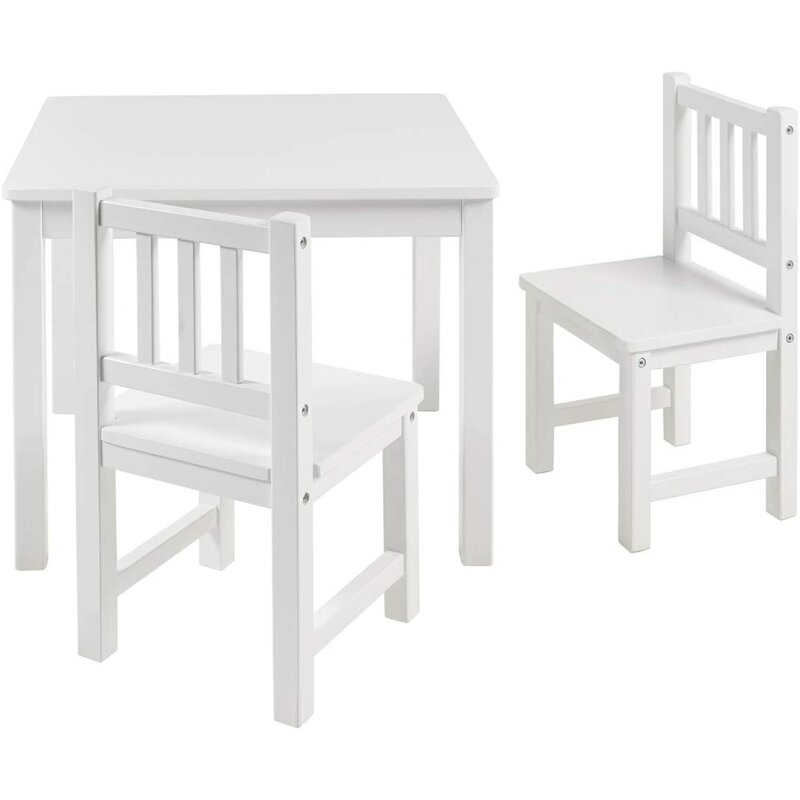 Kindersitzgruppe Amy mit Tisch und 2 Stühle von Bomi-weiß