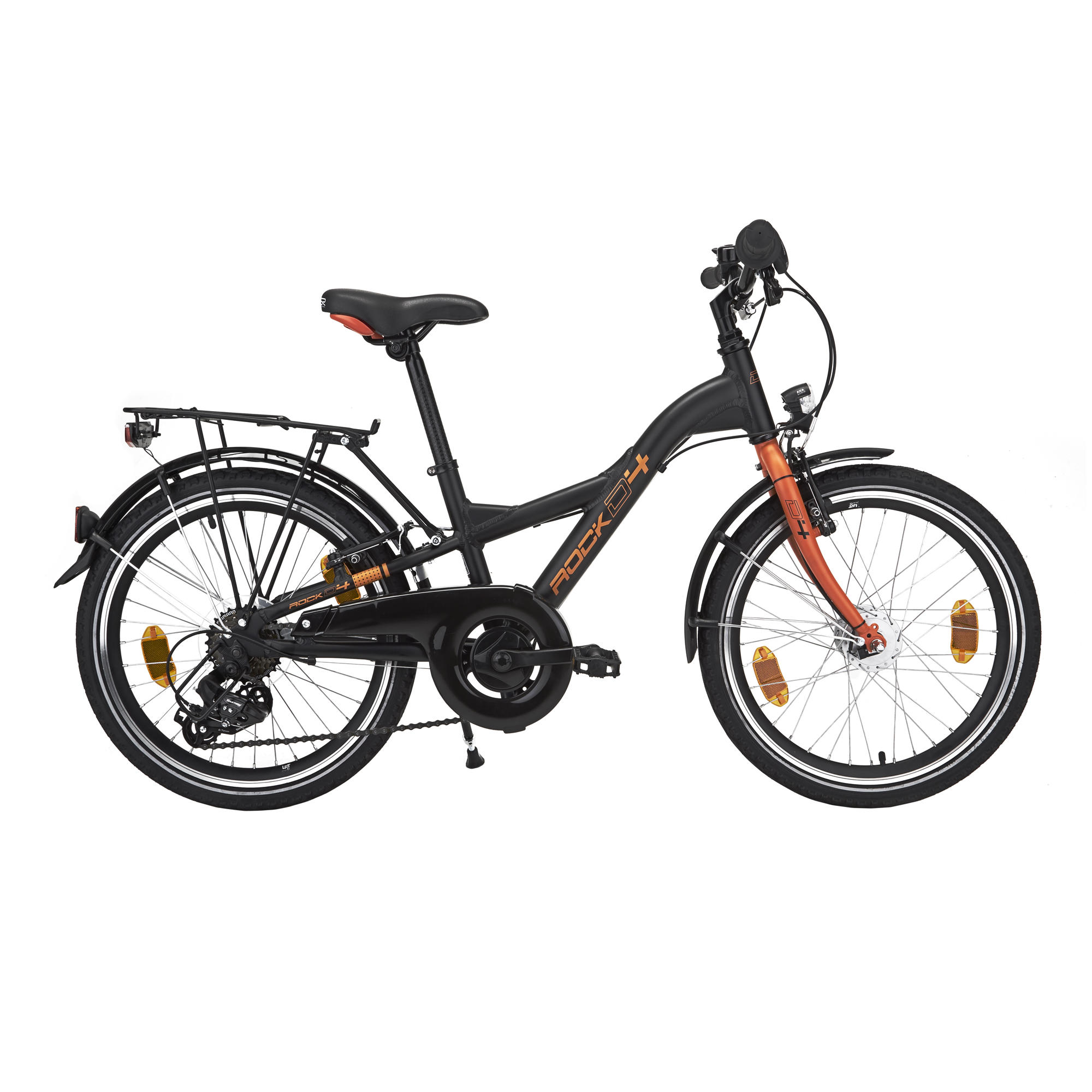 City Bike Kinderfahrrad 20 Zoll D4 Rock schwarz_orange von Decathlon