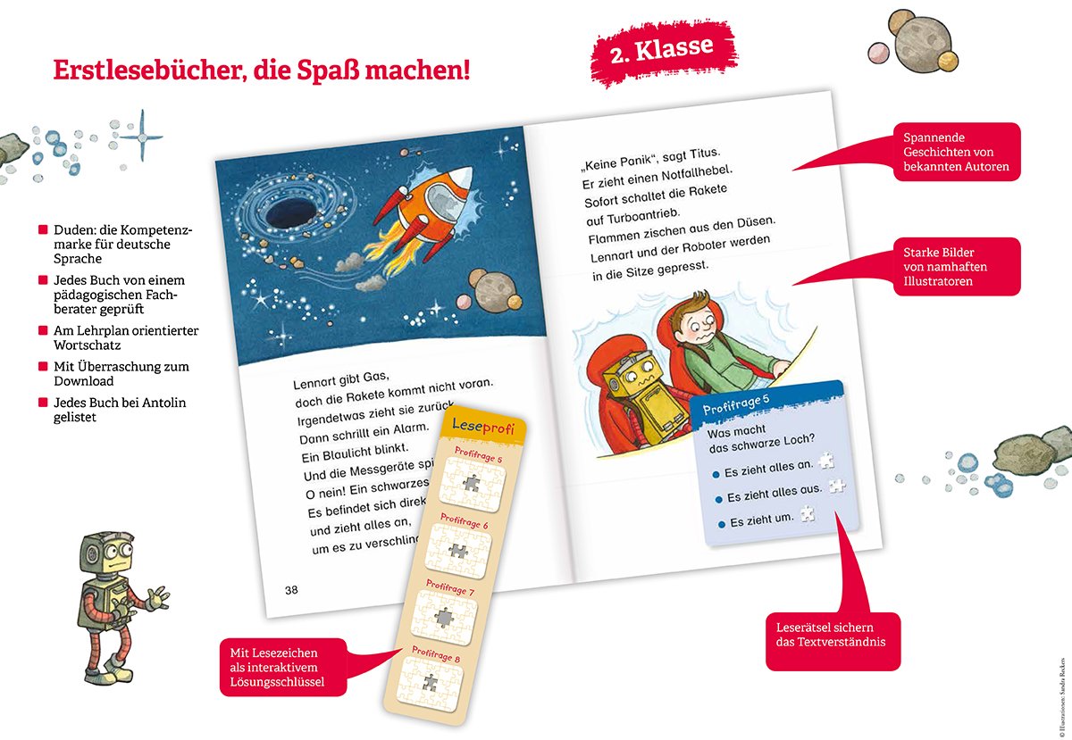 Kinderbuch ab 6 Duden Leseprofi – Ferien mit Nessie, 2. Klasse von Sabine Stehr - Innen