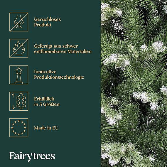 Künstlicher Weihnachtsbaum "Nordmanntanne mit Schnee 150 cm" von FairyTrees