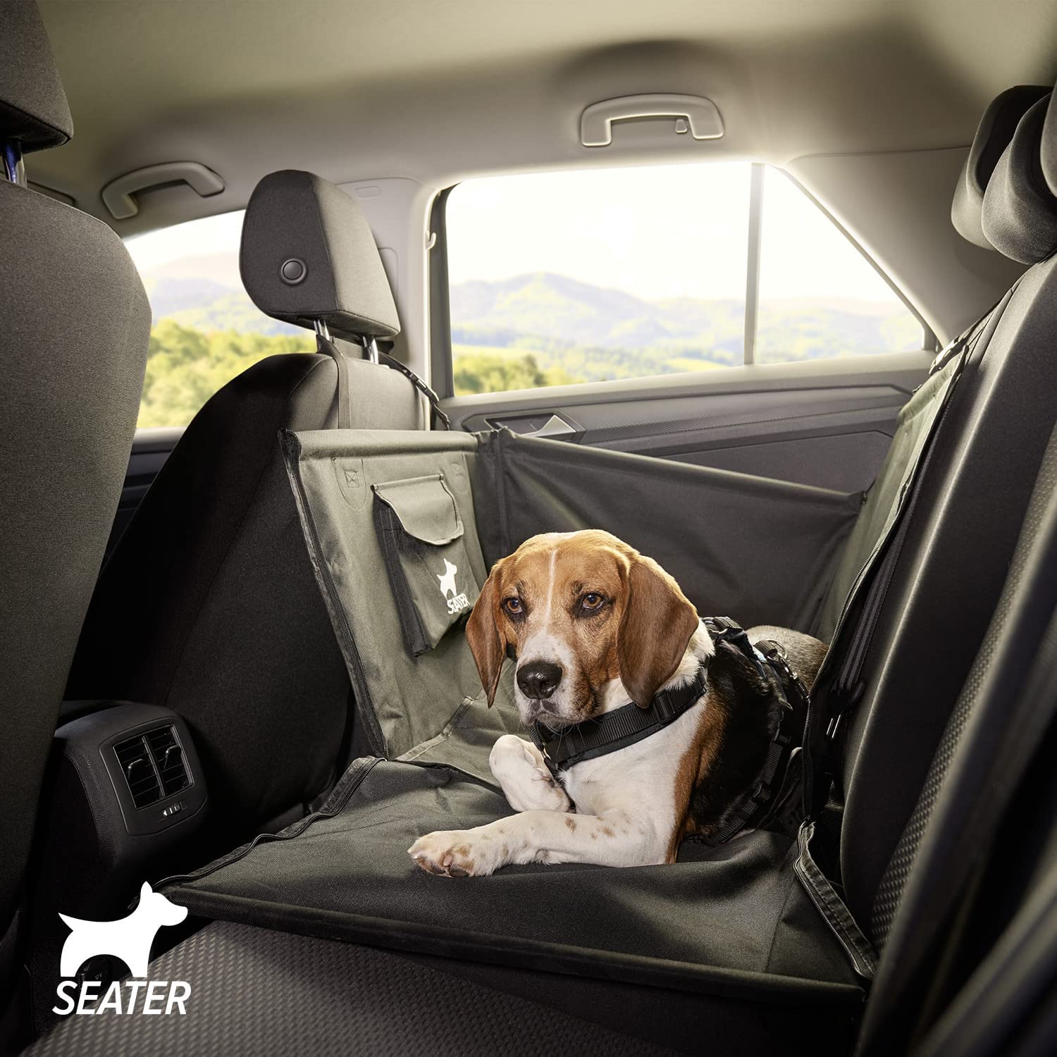Hunde Autositz Seater von Guetewerk-offen