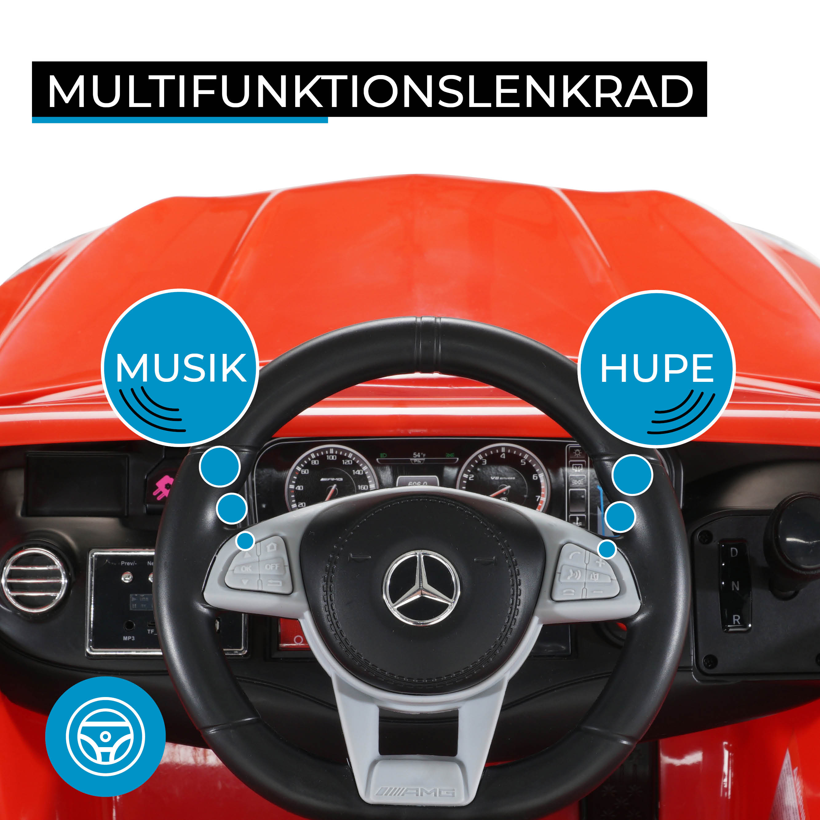 Kinder-Elektroauto Mercedes AMG S63 von Actionbikes -Details